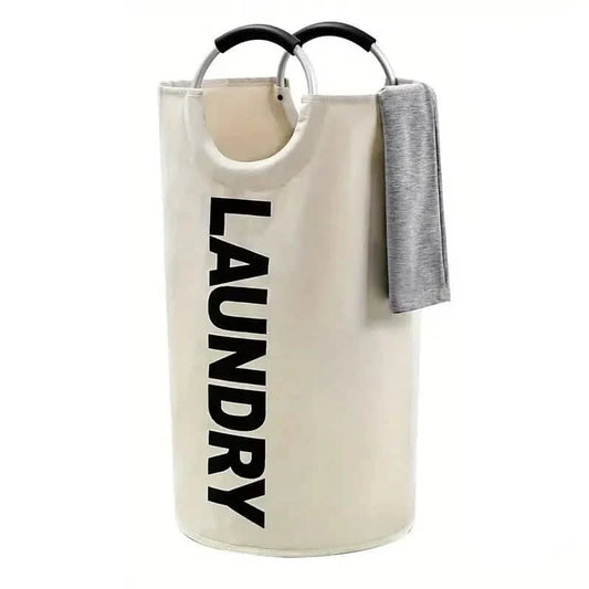 Waterproof Collapsible Clothes Hamper Laundry Basket With Padded Handles