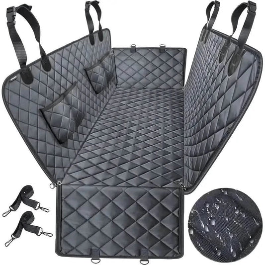 Waterproof Heavy-Duty Quilted Dog Seat Cover Hammock for Cars, Trucks, SUVs