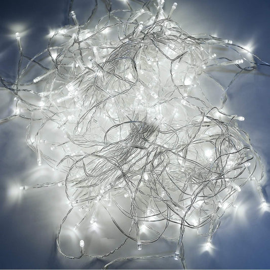 White 100 Led Rope Curtain Fairy Lights Outdoor