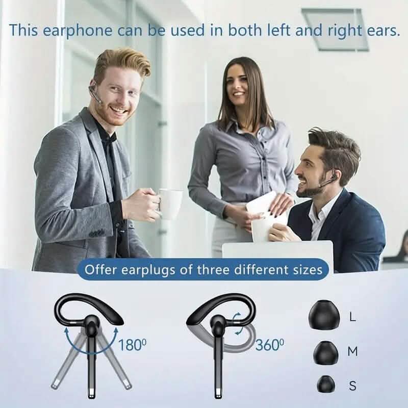 Wireless 5.3 Single-Ear Business Headset with Mic