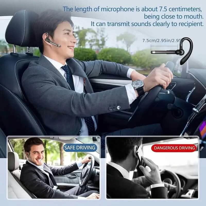 Wireless 5.3 Single-Ear Business Headset with Mic