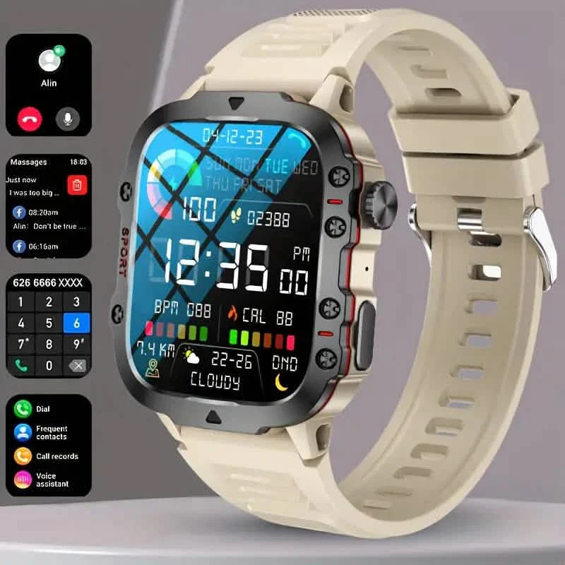 Wireless Talk Fitness AI Voice Outdoor 100+ Sports Mode Outdoor Smart Watch