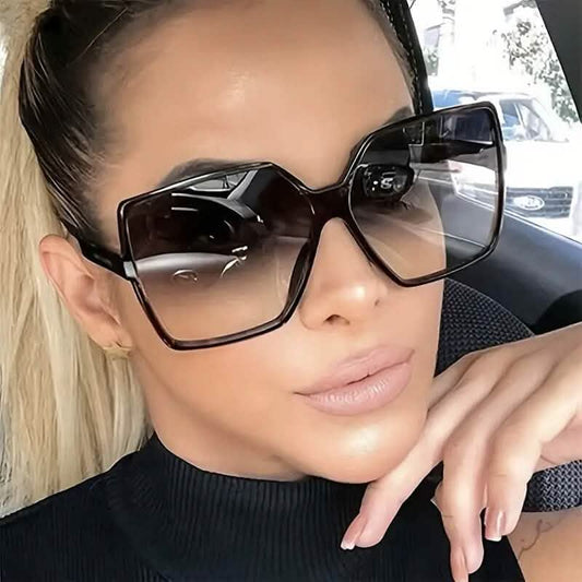 Women's Black Oversized PC Frame Glasses