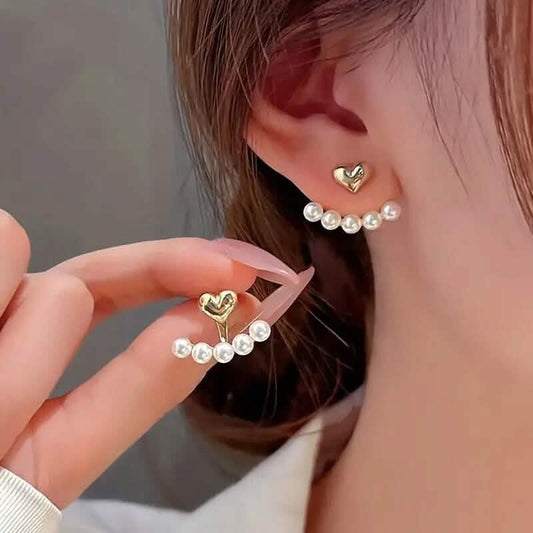 Women's Fashion Earrings Bohemian Style Imitation Pearl Inlay