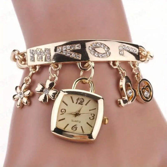 Women's Love Alphabet Bracelet Alloy Quartz Watch