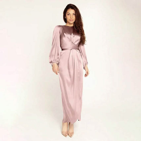 Women's Satin Swing Maxi Dress
