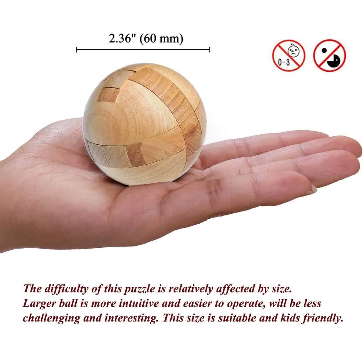 Wooden Puzzle Magic Ball Brain Teasers Toy Intelligence Game