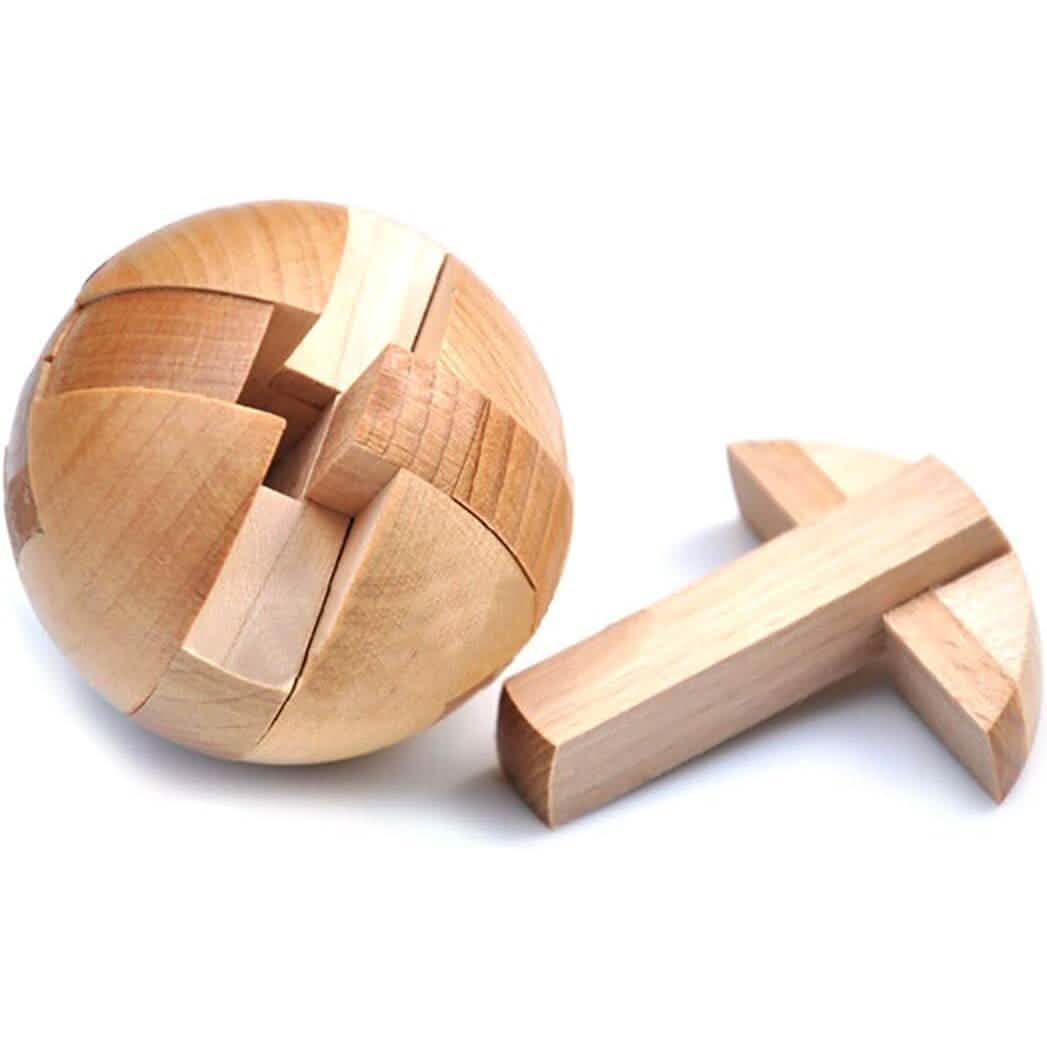 Wooden Puzzle Magic Ball Brain Teasers Toy Intelligence Game